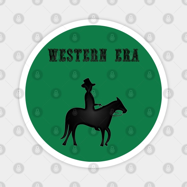 Western Era - Mexican on Donkey Magnet by The Black Panther